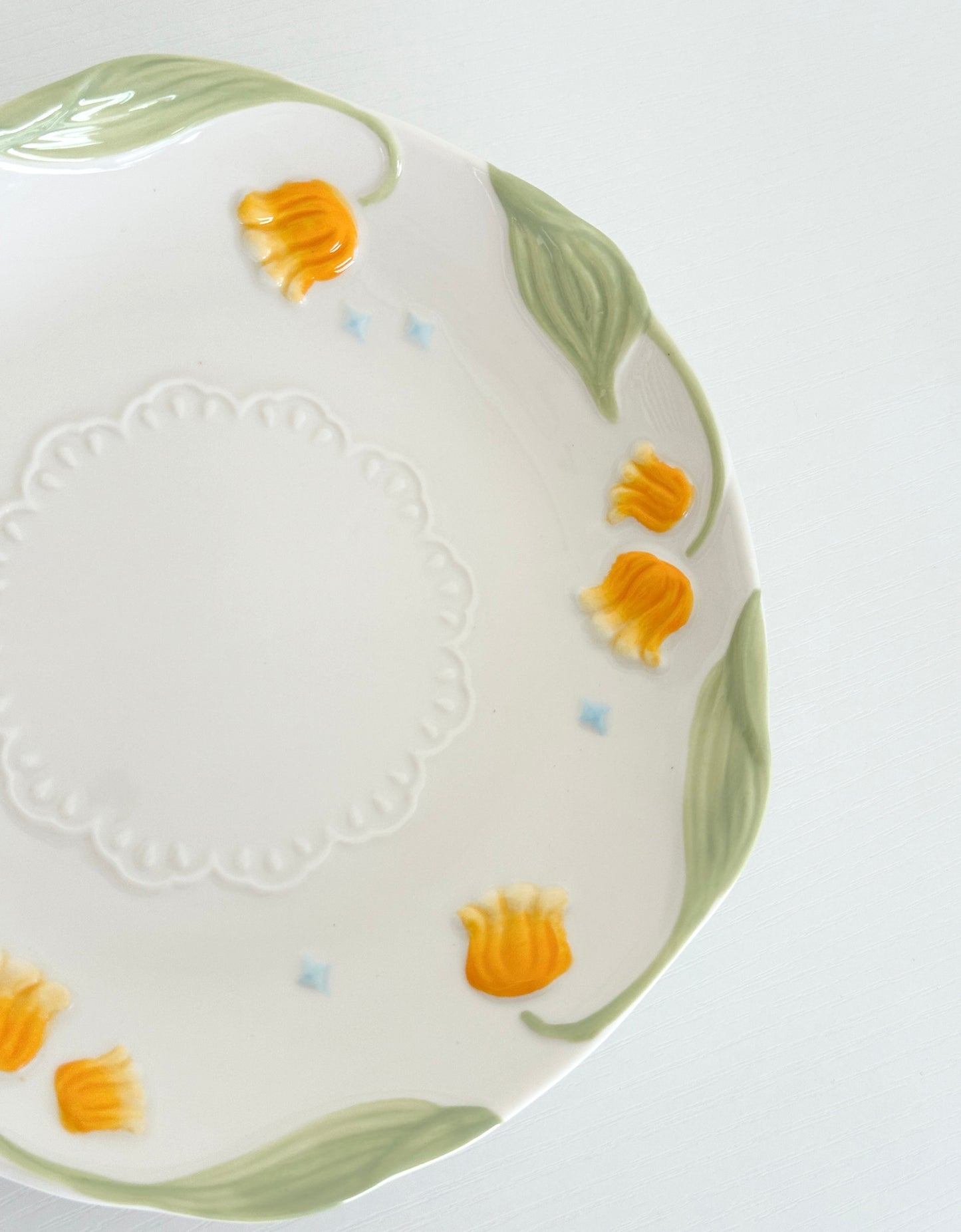 Spring Bloom 8-Inch Ceramic Plate (Plate / Spoon / Plate & Spoon Set)