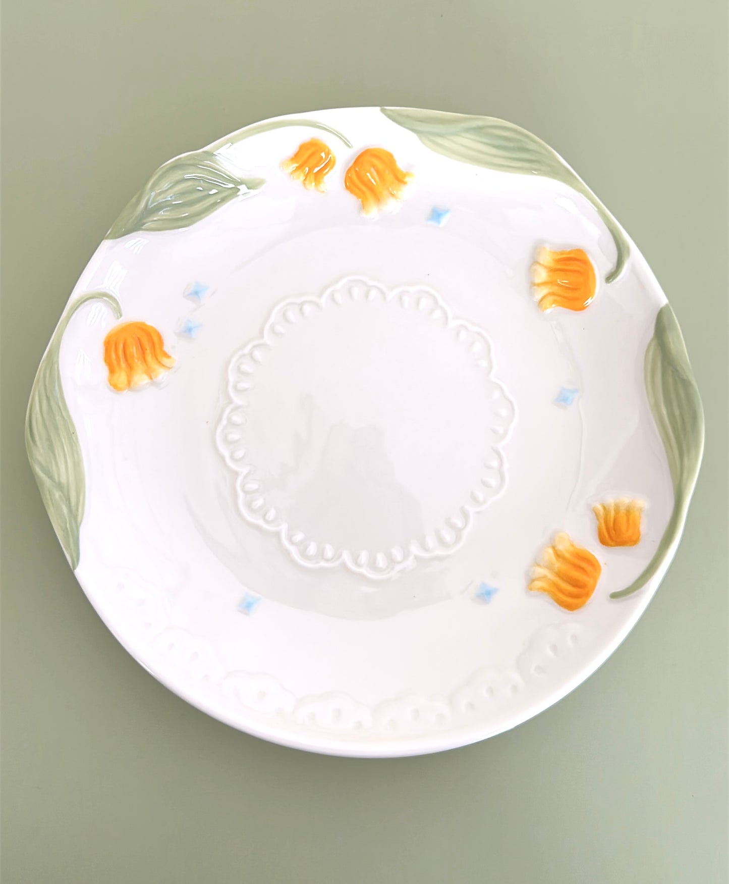 Spring Bloom 8-Inch Ceramic Plate (Plate / Spoon / Plate & Spoon Set)