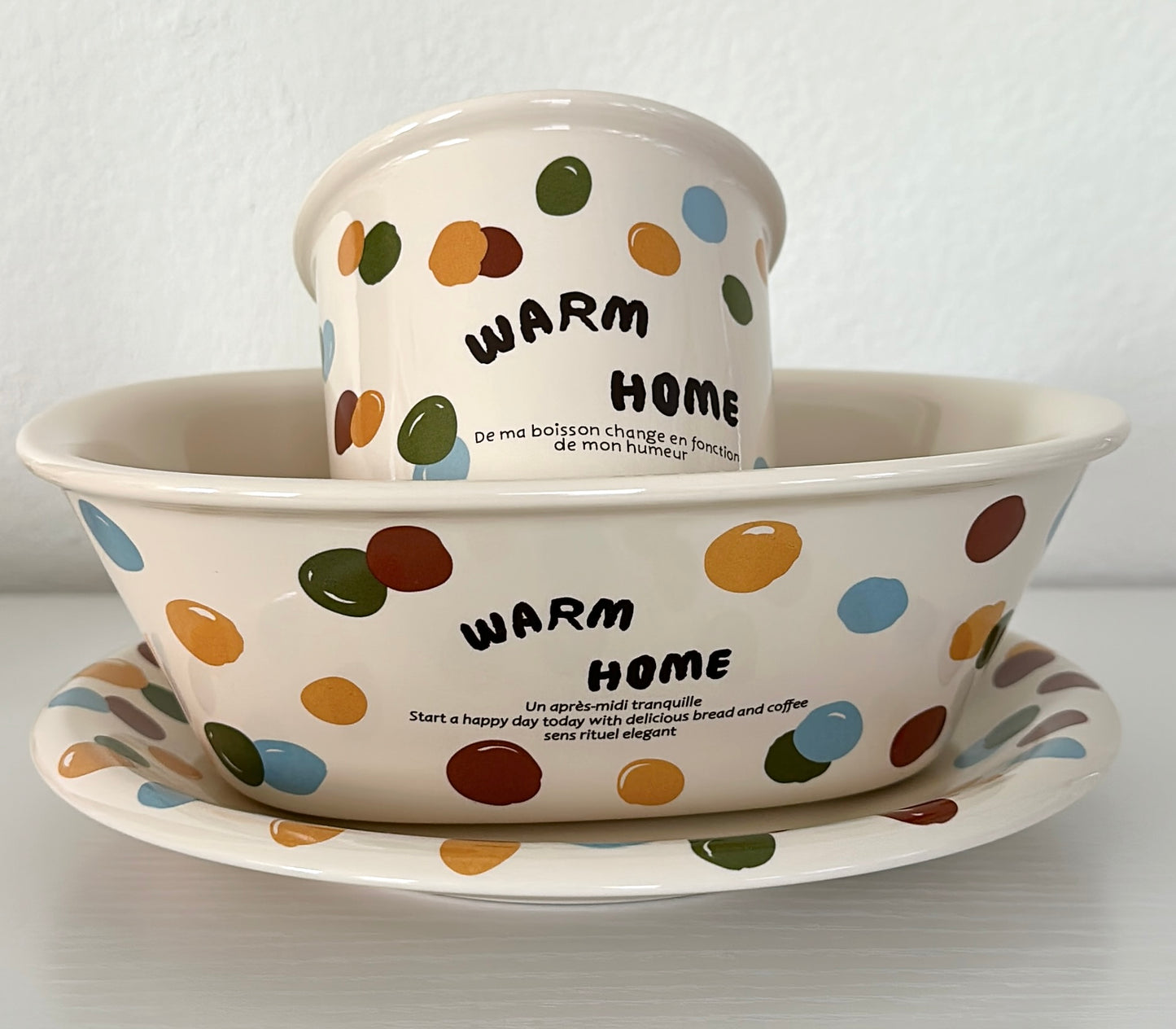 Warm Home Ceramic Bathtub-Shaped 8.2-Inch Bowl