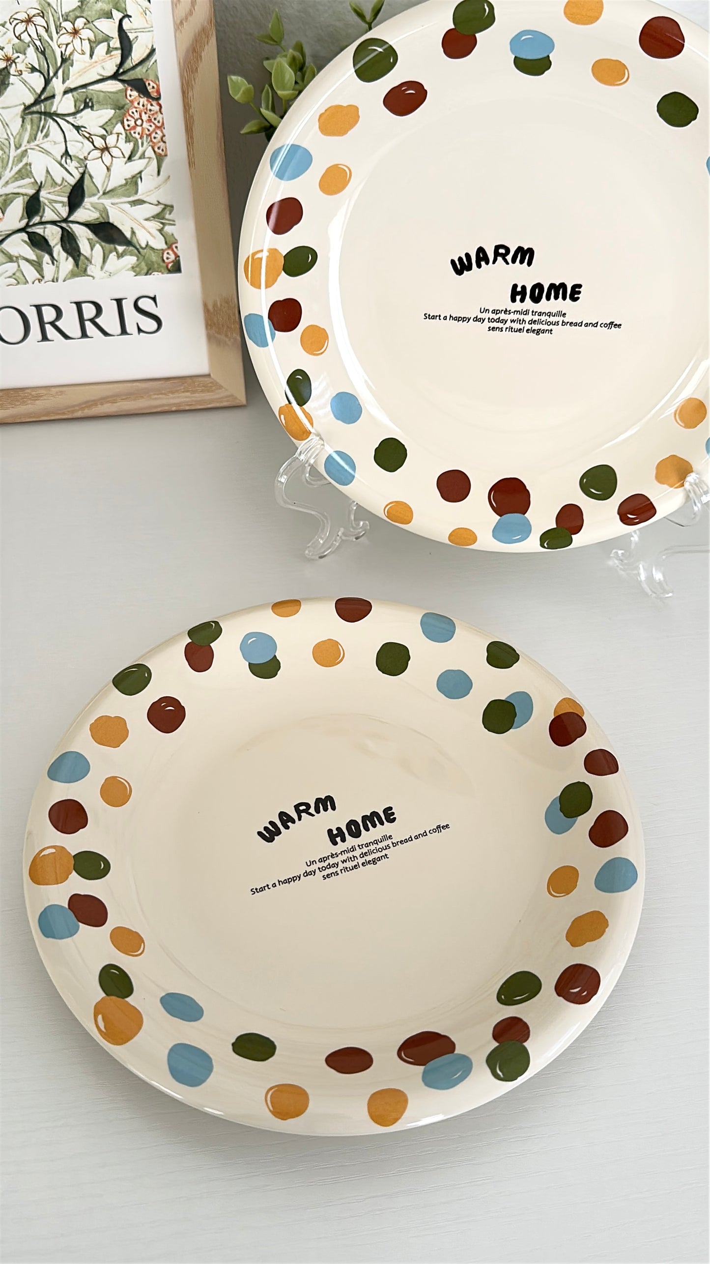 Warm Home Ceramic 8.5-Inch Plate