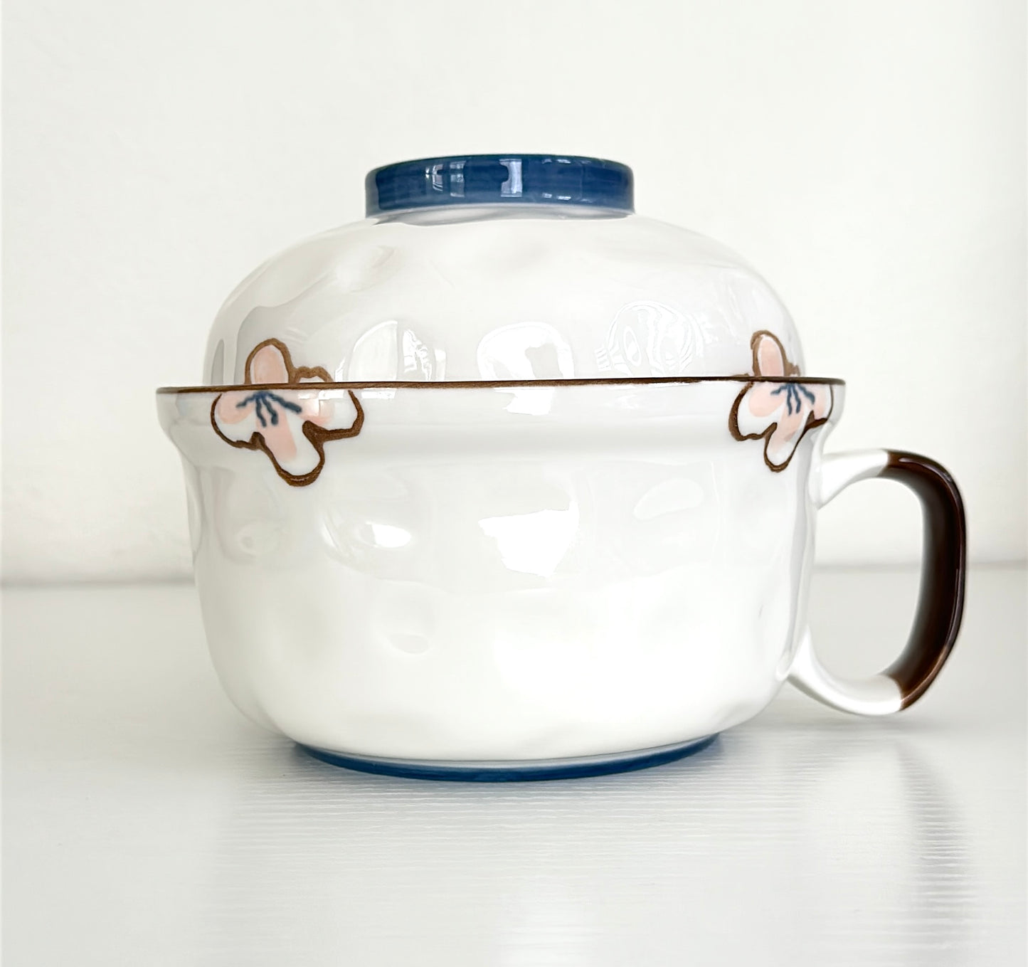 Cherry Blossom Ceramic 2-Piece Bowl & Plate Set