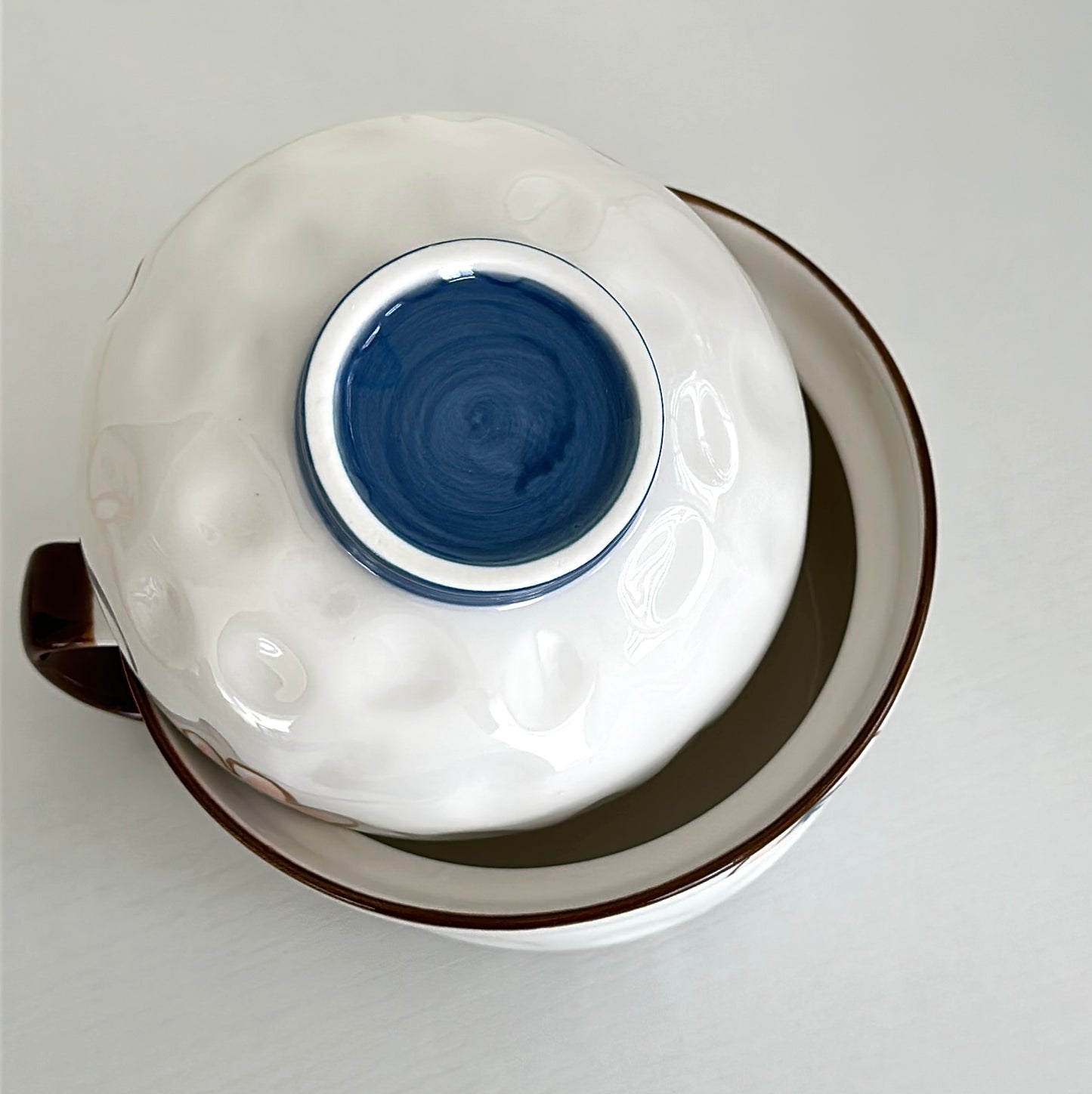 Dual-Use Cherry Blossom Ceramic Ramen Bowl