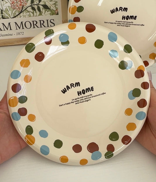 Warm Home Ceramic 8.5-Inch Plate