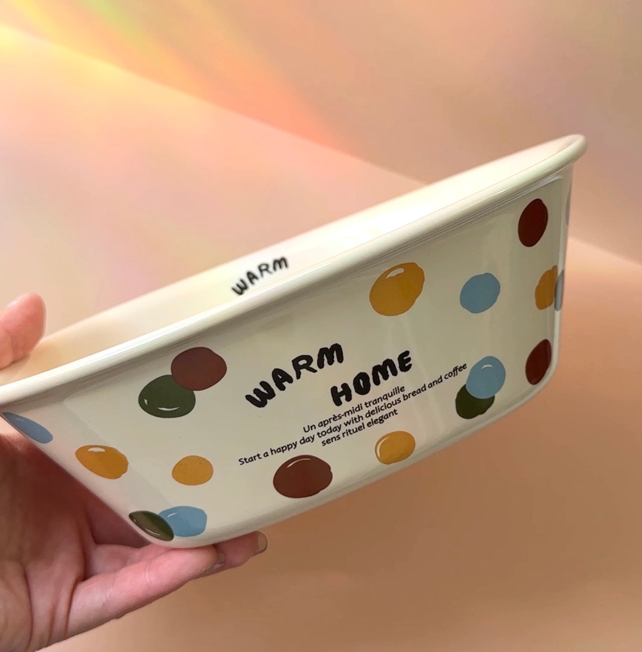 Warm Home Ceramic Bathtub-Shaped 8.2-Inch Bowl