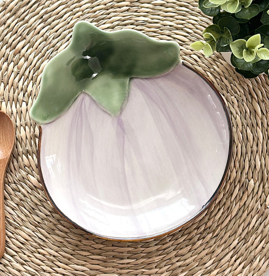 Eggplant Ceramic Plate