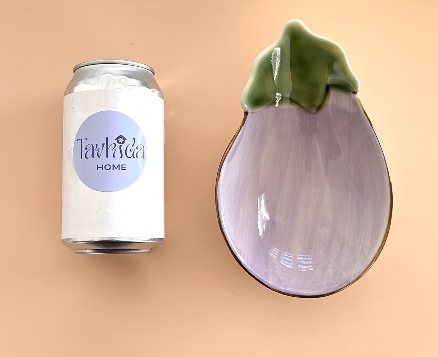 Multi-Purpose Ceramic Eggplant Snack Plate