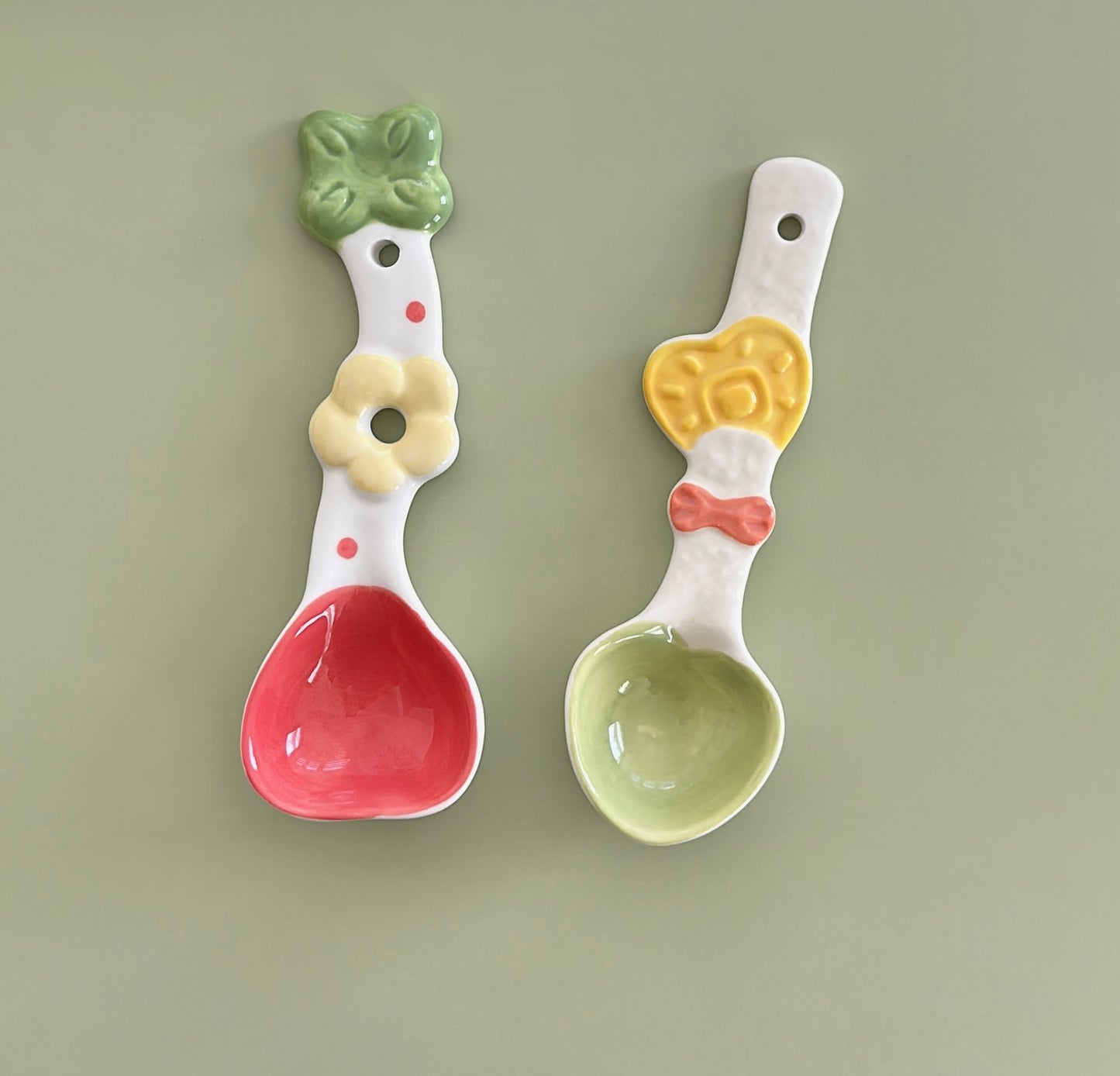 Cute Hand-Crafted Ceramic Spoons