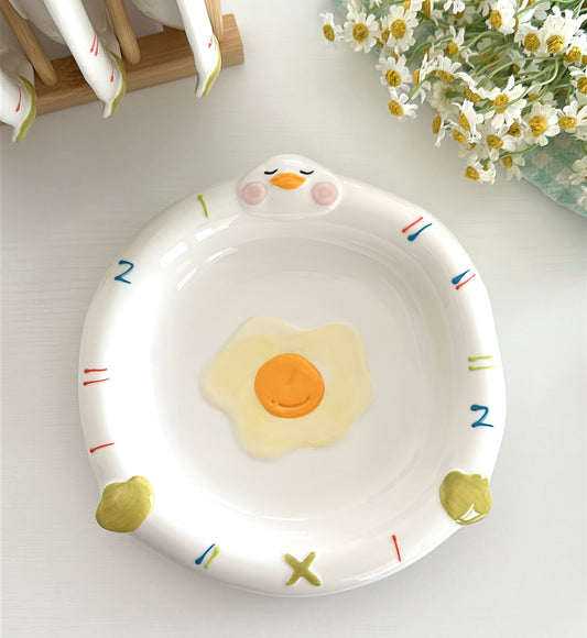 Cute Sleepy Duck 8.2-Inch Plate