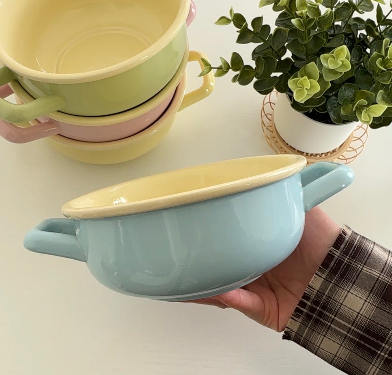 Macaron Moments 8-Inch Ceramic Soup Bowl