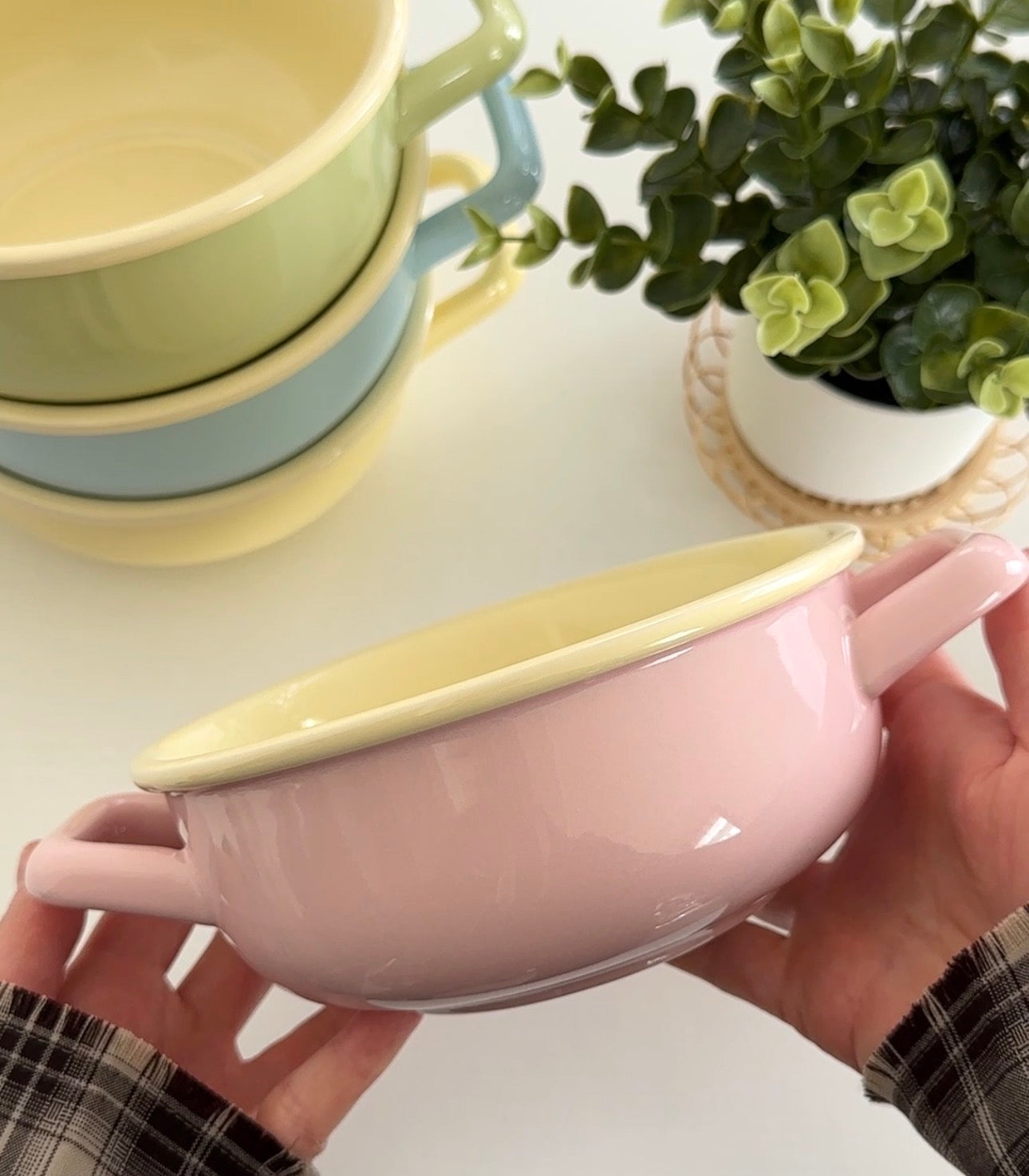 Macaron Moments 8-Inch Ceramic Soup Bowl
