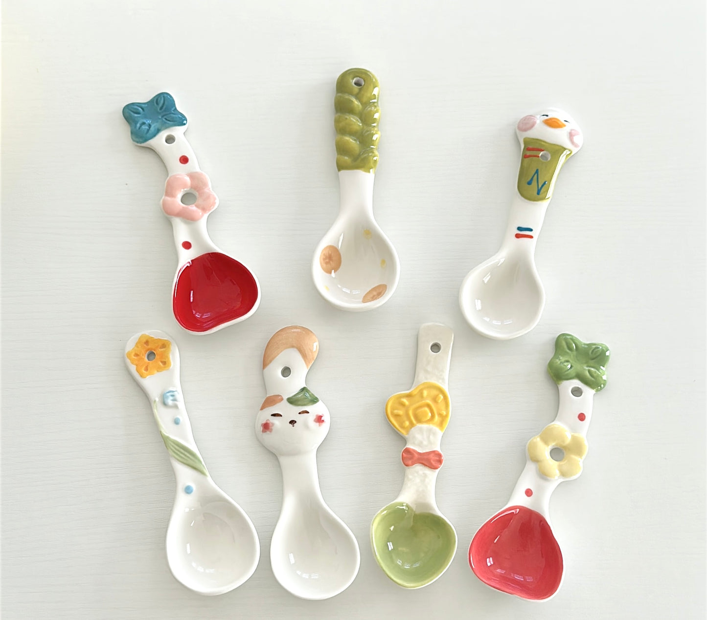 Cute Hand-Crafted Ceramic Spoons