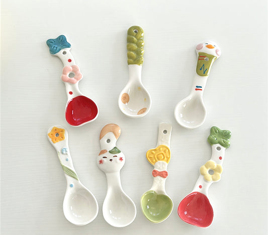 Cute Hand-Crafted Ceramic Spoons