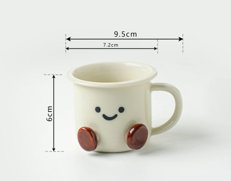 Happy Cocoa Bean Family 4-piece Bowl & Cup Set