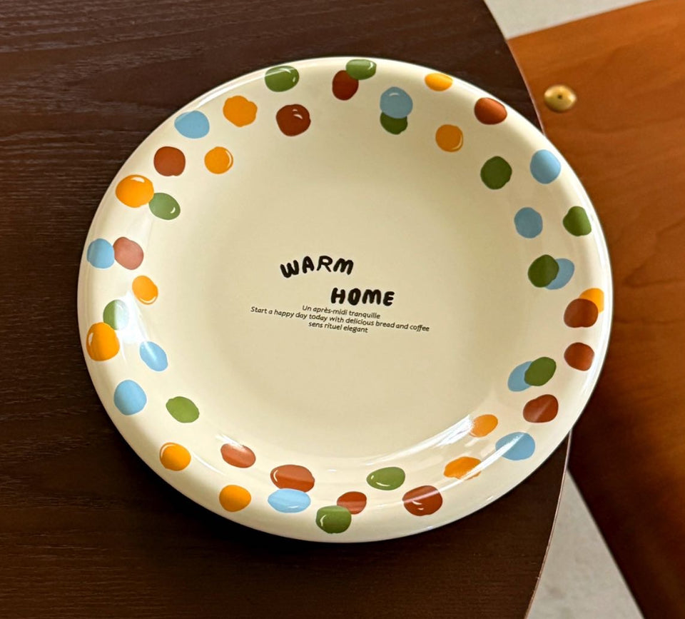 Warm Home Ceramic 8.5-Inch Plate
