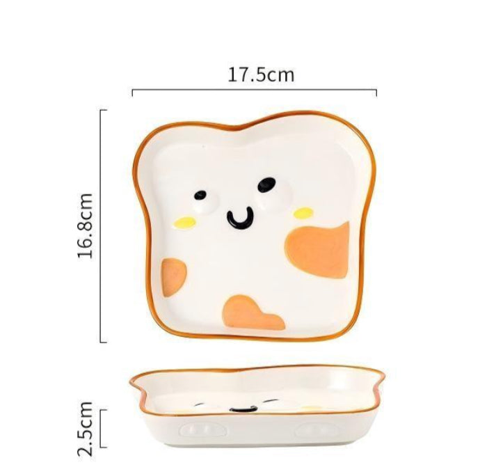 Bread Diary Ceramic Bread Slice Plate