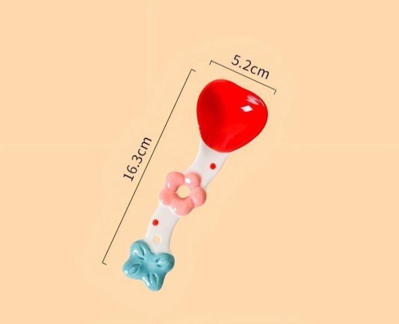 Strawberry ceramic 8-Inch Plate (Plate / Spoon / Plate & Spoon Set)